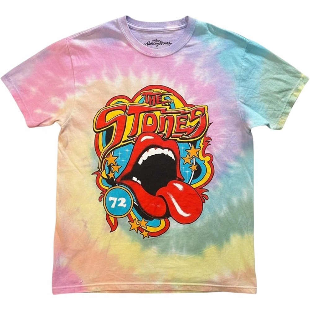 The Rolling Stones T-Shirt Small Tie Dye Graphic Band Tee Indie Grunge Festival